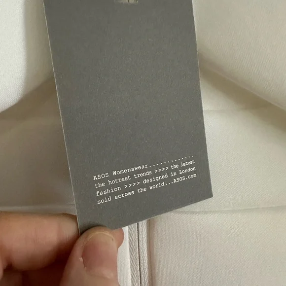 ASOS Maeve Sculpted Off Shoulder Statement Dress in Ivory US 8 - Picture 13 of 16